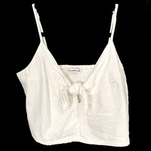 Abercrombie & Fitch Cropped Knotted Front Tank Top
